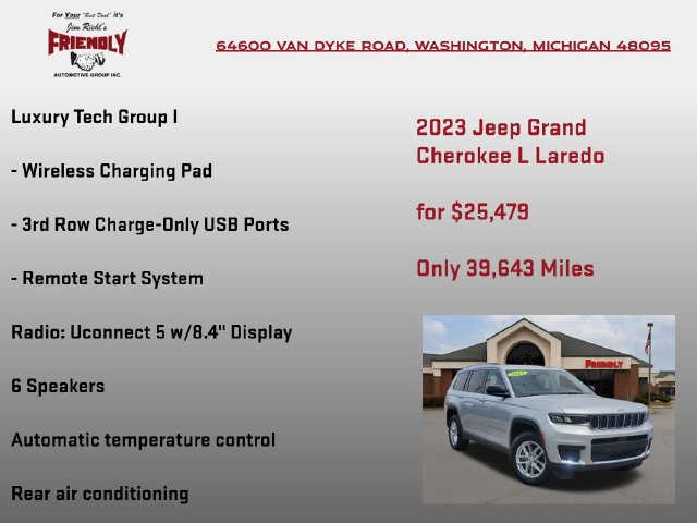 Used 2023 Jeep Grand Cherokee L Laredo w/ Luxury Tech Group I AWD/4WD image 10