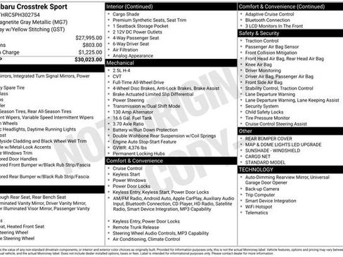 Used 2023 Subaru Crosstrek 2.5i Sport image 34