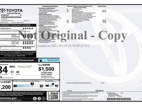 Used 2021 Toyota Corolla SE w/ SE Premium Package FWD image 2
