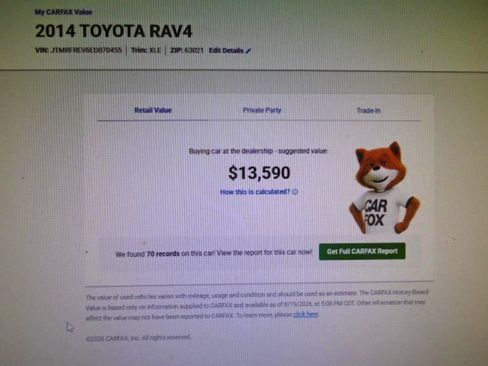Used 2014 Toyota RAV4 XLE AWD/4WD image 9
