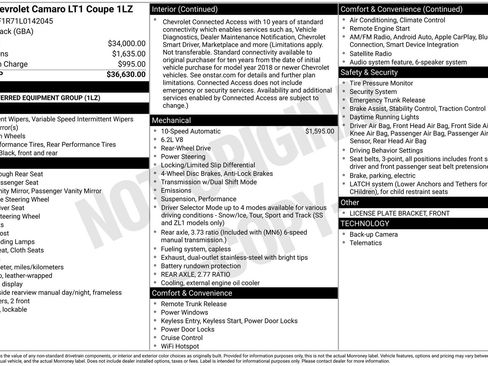 Used 2020 Chevrolet Camaro LT image 50