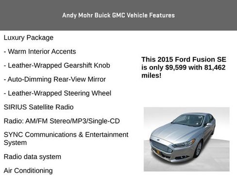 Used 2015 Ford Fusion SE w/ Equipment Group 202A FWD image 8