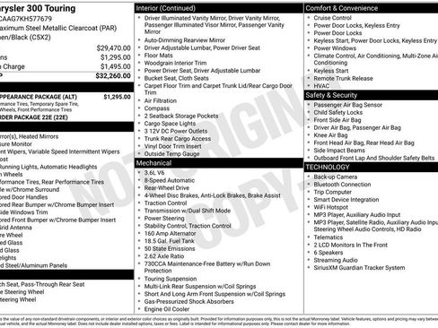 Used 2019 Chrysler 300 Touring w/ Sport Appearance Package RWD image 7