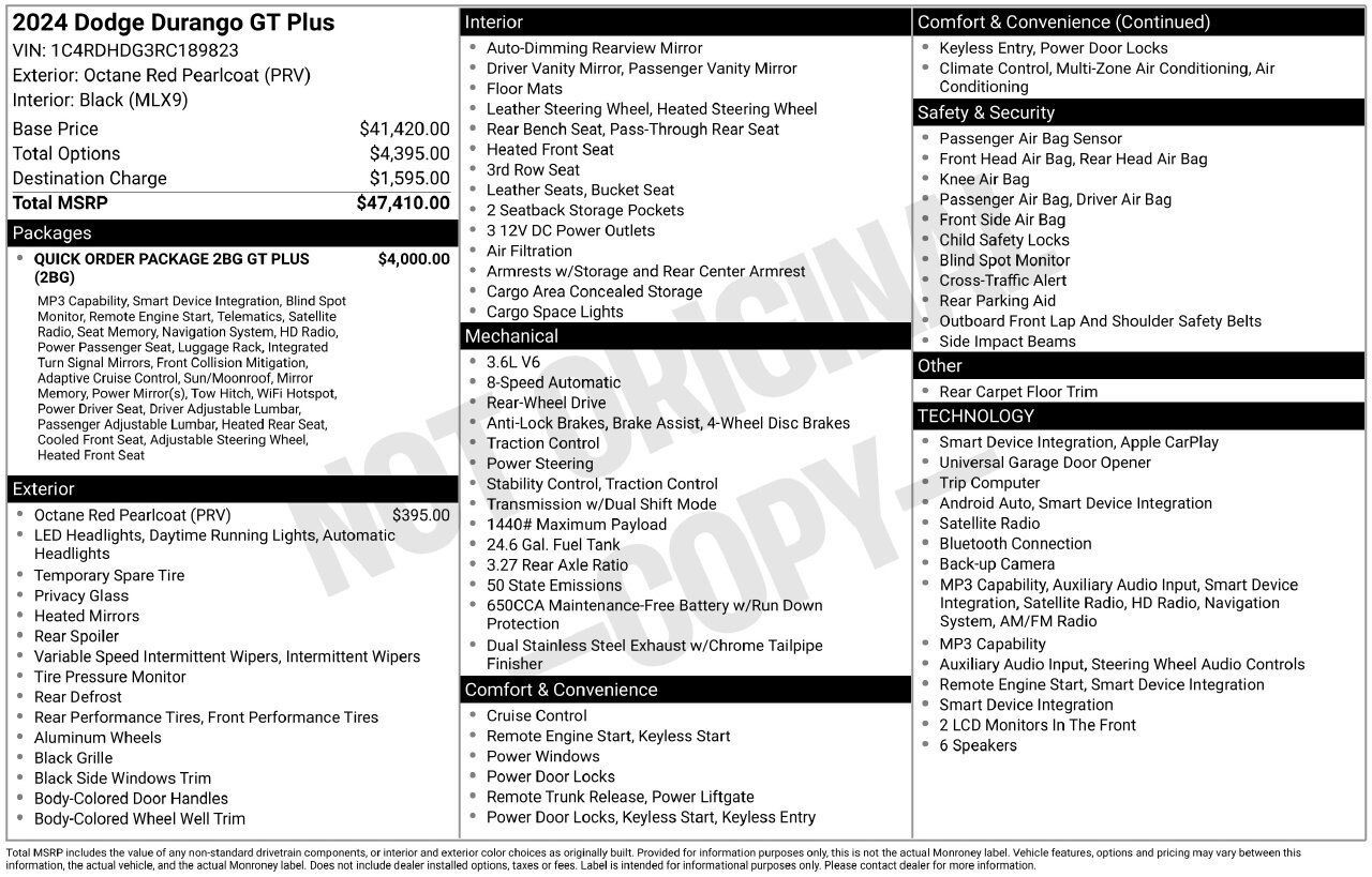 Used 2024 Dodge Durango GT RWD image 31