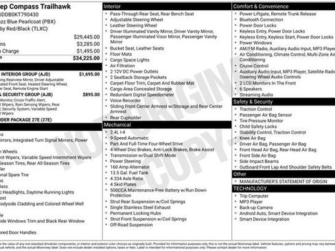 Used 2019 Jeep Compass Trailhawk w/ Leather Interior Group image 42