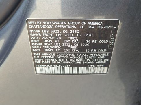 Used 2021 Volkswagen Atlas SE image 17