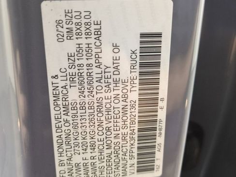 New 2026 Honda Ridgeline Black Edition image 30