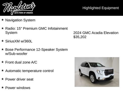 Used 2024 GMC Acadia Elevation FWD image 15