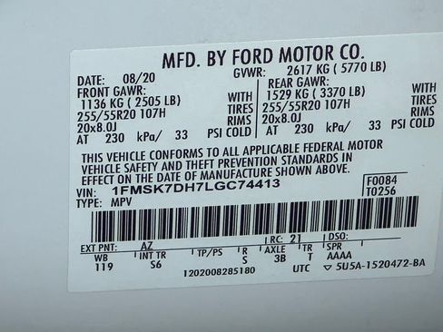 Used 2020 Ford Explorer XLT w/ Equipment Group 202A RWD image 45