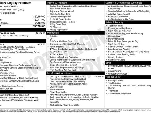 Certified 2024 Subaru Legacy Premium w/ Tech Package #1 image 8