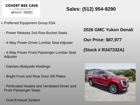 Used 2026 GMC Yukon Denali w/ Denali Reserve Package AWD/4WD image 6