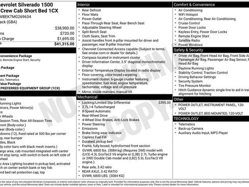 Used 2021 Chevrolet Silverado 1500 Custom image 4