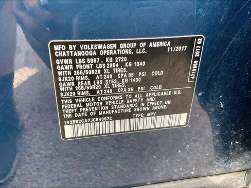 Used 2018 Volkswagen Atlas SEL w/ R-Line Package AWD/4WD image 37
