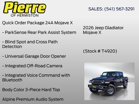 New 2026 Jeep Gladiator Mojave AWD/4WD image 18