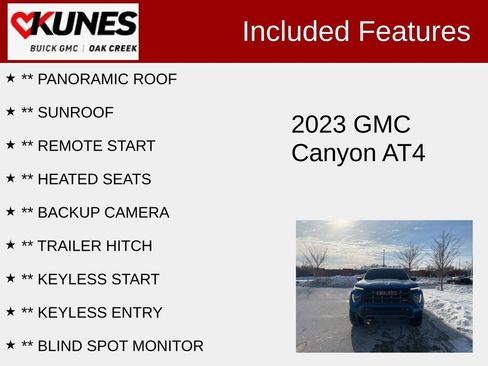 Used 2023 GMC Canyon AT4 w/ Canyon Safety Plus Package image 2