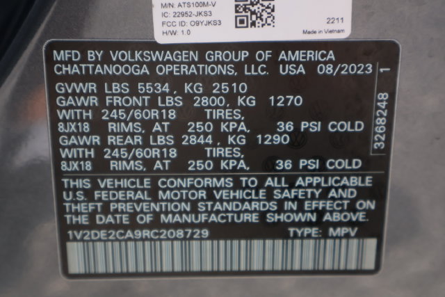 Certified 2024 Volkswagen Atlas Cross Sport SE FWD image 27