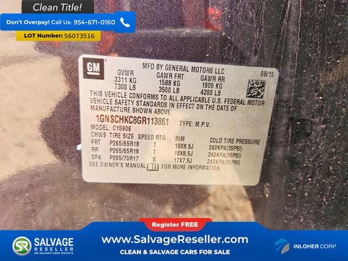 Used 2016 Chevrolet Suburban LT RWD image 17