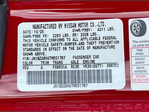 New 2026 Nissan Z Performance RWD image 31