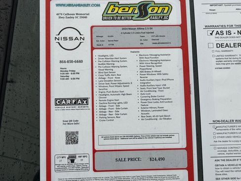 Certified 2024 Nissan Altima 2.5 SV image 26