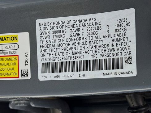 New 2026 Honda Civic Sport image 29