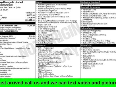 Used 2020 Jeep Renegade Limited w/ UConnect 8.4 Nav Group