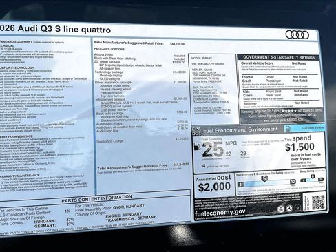New 2026 Audi Q3 quattro 2.0T AWD/4WD image 16