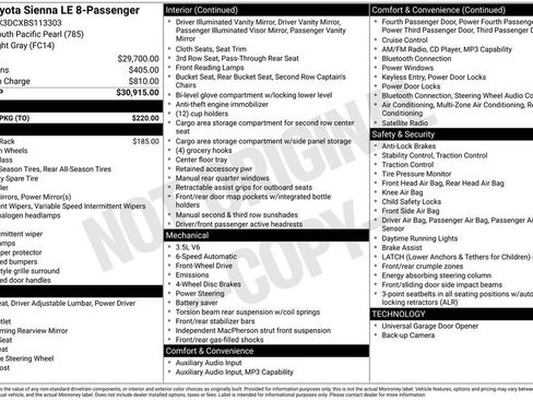 Used 2011 Toyota Sienna LE w/ Towing Pkg FWD image 3