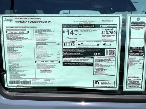 New 2026 Jeep Wrangler Unlimited Rubicon 392 w/ Quick Order Package 27X Moab AWD/4WD image 16