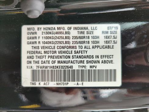 Certified 2019 Honda CR-V EX-L image 14