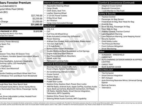 Used 2021 Subaru Forester Premium w/ Popular Package #1 image 43