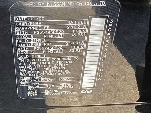Used 2021 INFINITI QX50 Sensory FWD image 12