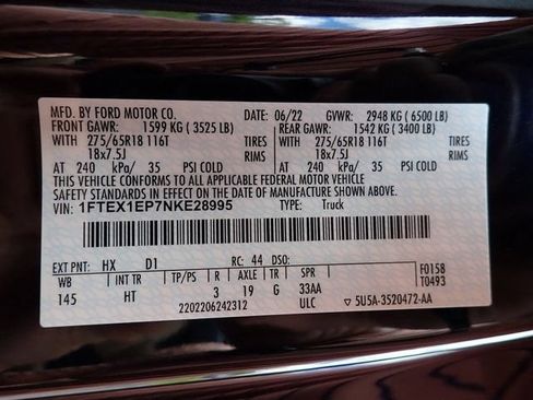 Used 2022 Ford F150 Lariat w/ Equipment Group 502A High AWD/4WD image 14