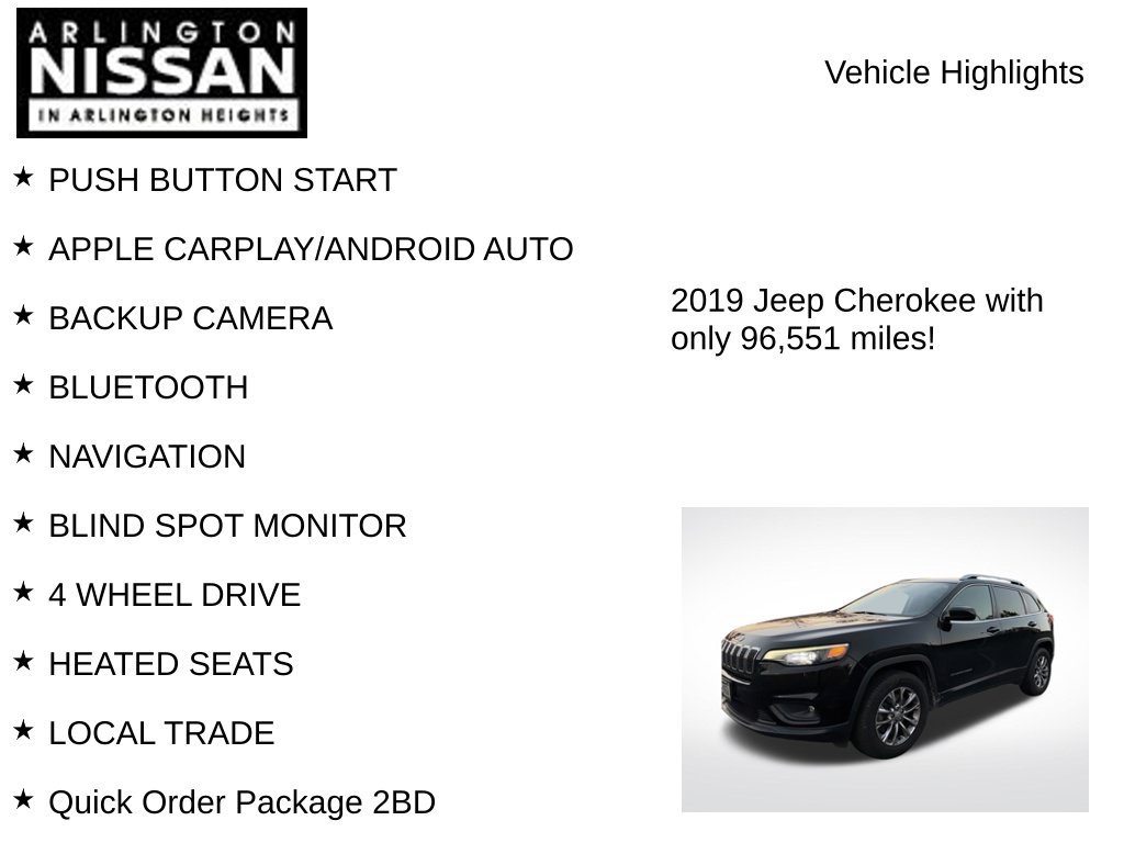 Used 2019 Jeep Cherokee Latitude Plus w/ Comfort/Convenience Group AWD/4WD image 7