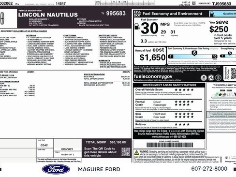 Used 2026 Lincoln Nautilus Premier image 3