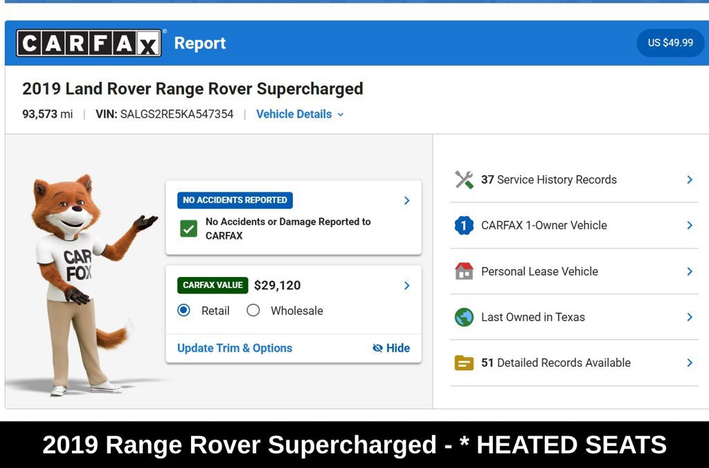 Used 2019 Land Rover Range Rover Supercharged AWD/4WD image 9