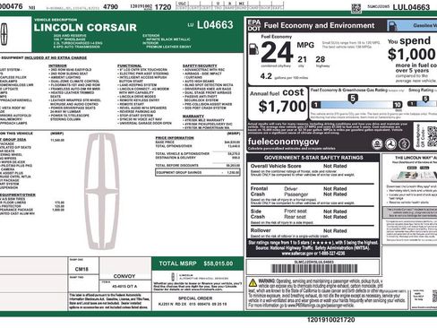 Certified 2020 Lincoln Corsair Reserve w/ Equipment Group 202A AWD/4WD image 26