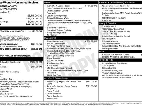 Used 2021 Jeep Wrangler Unlimited Rubicon w/ Uconnect 4C Nav & Sound Group image 4