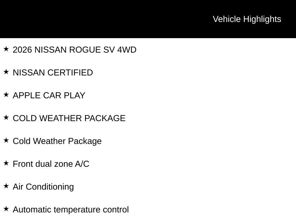 Certified 2026 Nissan Rogue SV w/ Cold Weather Package AWD/4WD image 6