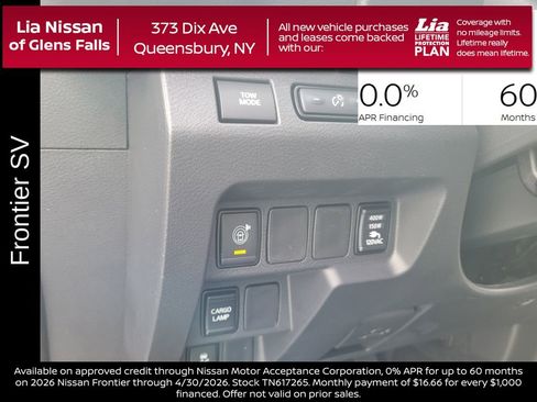 New 2026 Nissan Frontier SV w/ SV Convenience Package AWD/4WD image 16