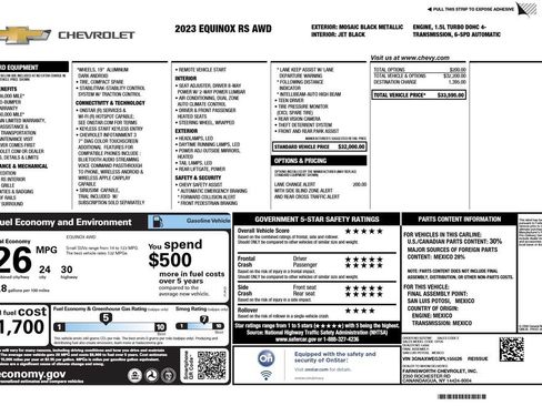 Certified 2023 Chevrolet Equinox RS AWD/4WD image 4