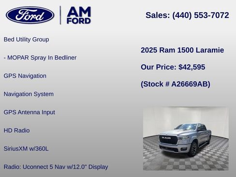 Used 2025 RAM 1500 Laramie w/ Sport Appearance Package AWD/4WD image 24