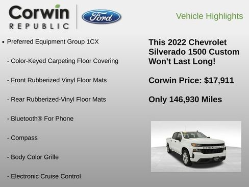 Used 2022 Chevrolet Silverado 1500 Custom image 12