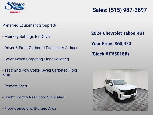 Used 2024 Chevrolet Tahoe RST w/ Sport Performance Package AWD/4WD image 8