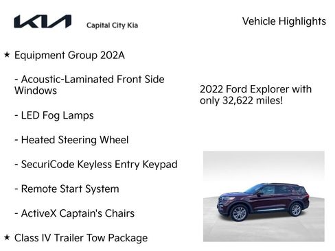 Used 2022 Ford Explorer XLT w/ Equipment Group 202A AWD/4WD image 8