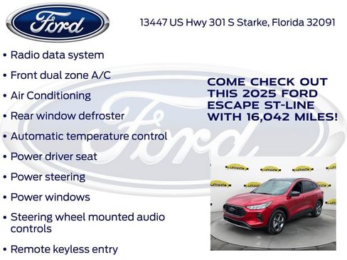 Certified 2025 Ford Escape ST-Line w/ Tech Pack #1 FWD image 25