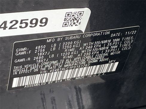 Certified 2023 Subaru Outback Onyx Edition AWD/4WD image 34