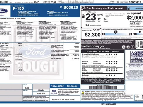 New 2025 Ford F150 Platinum w/ Equipment Group 702A High image 5