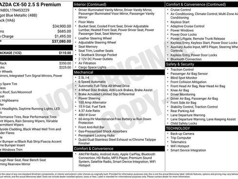 New 2026 MAZDA CX-50 AWD 2.5 S w/ Cargo Package image 6