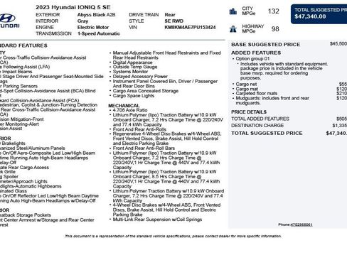 Used 2023 Hyundai Ioniq 5 SE RWD image 3