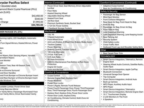 Used 2025 Chrysler Pacifica Select FWD image 5